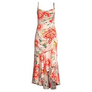 Parker Black Adriana High Low Dress in Anise Bloom, Size 0